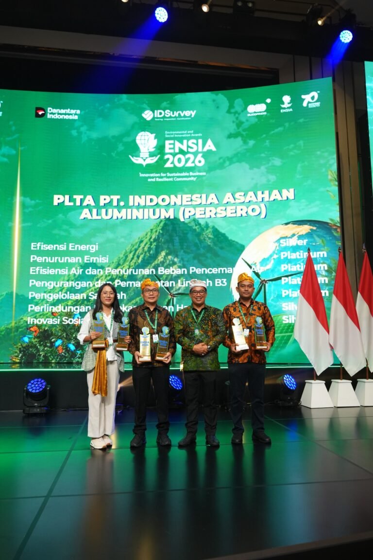 PLTA INALUM Raih 8 Penghargaan ENSIA 2026, Perkuat Praktik Industri Berkelanjutan